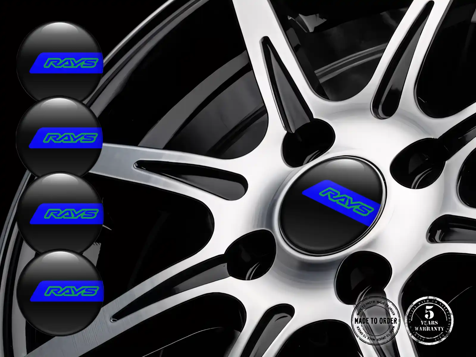 Rays Epoxy-Dome Sticker Rademblem Marke